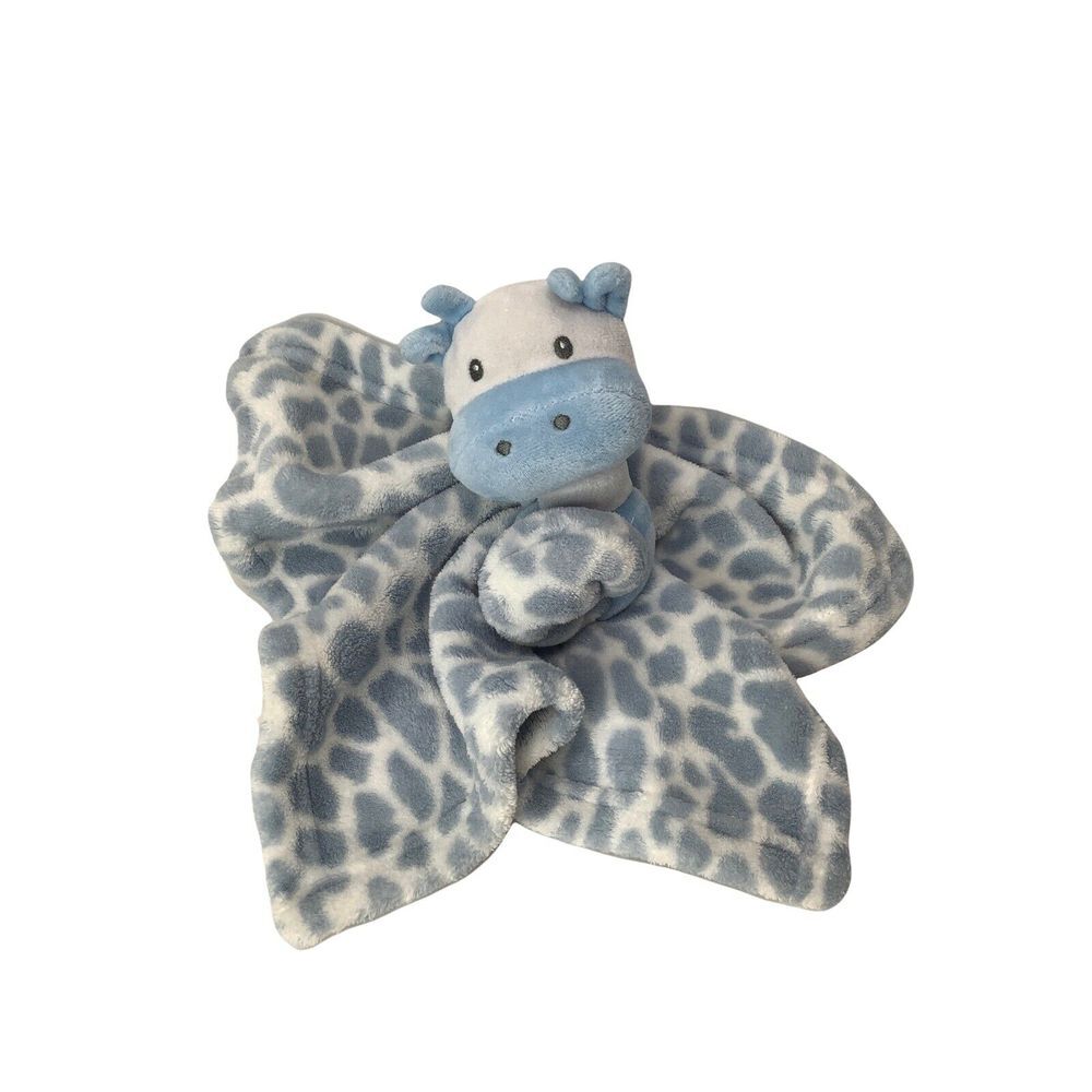 Lovey Giraffe Blue & White Dotted Lovey Security Blanket SL Home Fashions